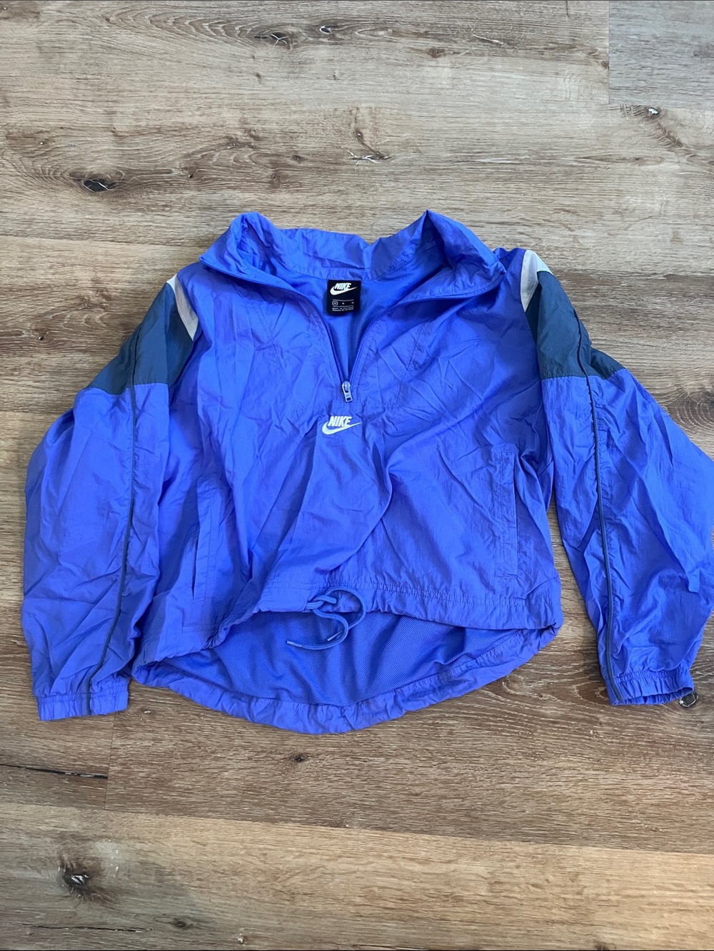 Vintage 1980s Nike Purple-Blue Half-Zip Pullover Windbreaker